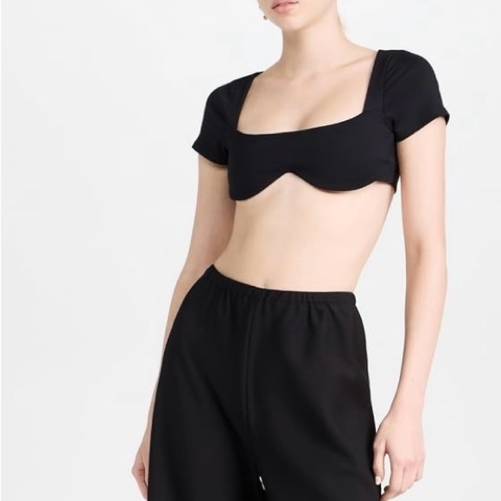 Susana Monaco Square Neck Underwire Crop Top size Medium brand new